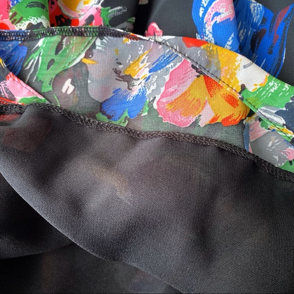 💐 RIVER ISLAND BOHO HIGH WAIST PLEATED MULTI FLORAL SKATER SKIRT! - Picture 8 of 9